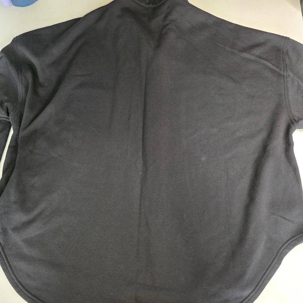 Savage X Fenty Black Oversized Button Up Sweatshirt  Size 8-12 W or‎ 38-40 Men